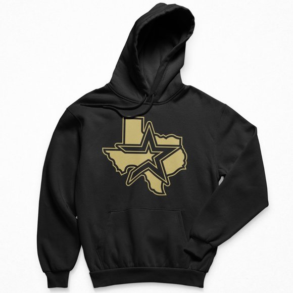 Other - NEW Astros 2002 Retro Texas State Star Alt Big Logo Fleece Pullover Hoodie BLACK